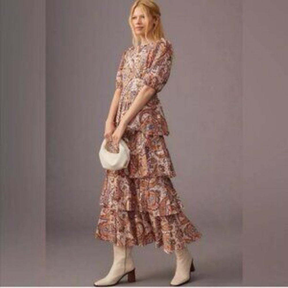 Kachel‎ x Anthropologie Tiered Maxi Dress
